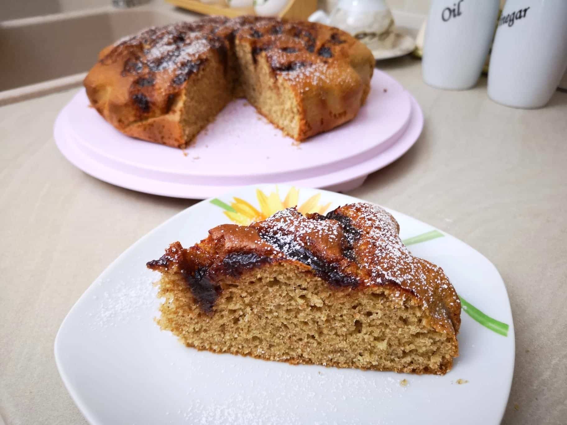 Torta integrale con confettura di fragole