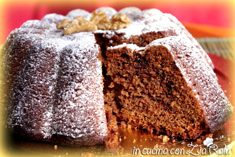 Torta integrale noci e cioccolato