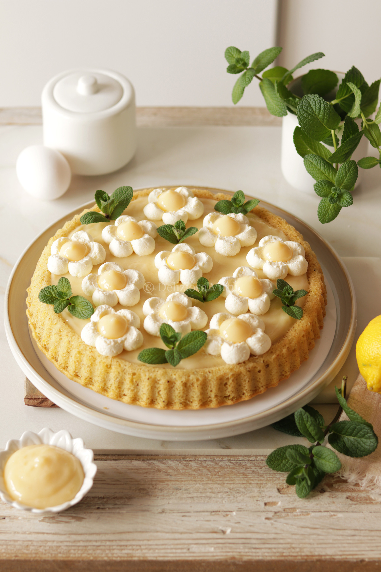 Torta morbida con crema al limone