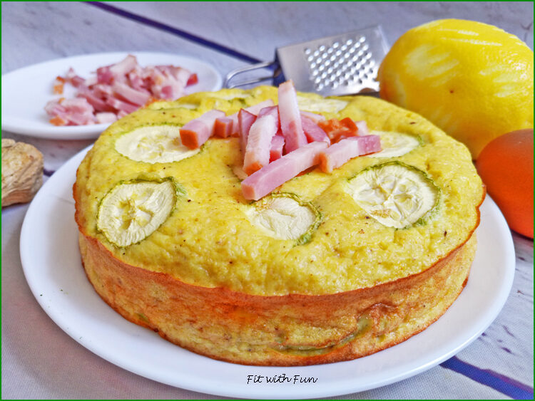 Torta Pancake con Zucchine e Bacon Senza Glutine