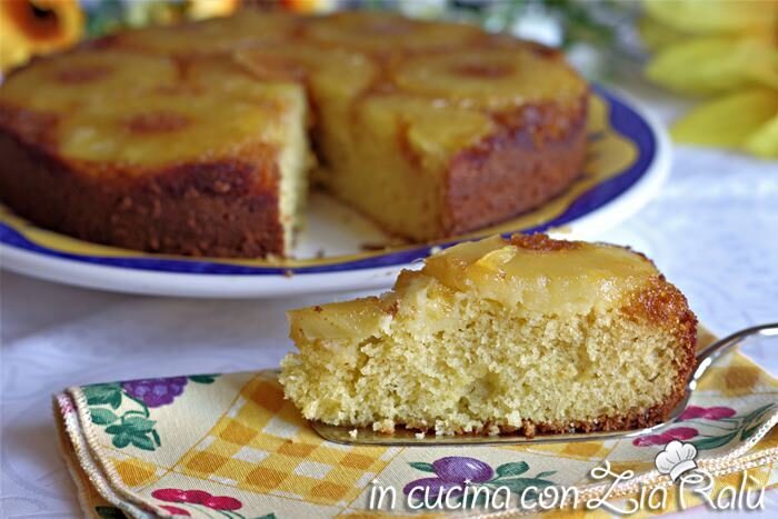Torta rovesciata all’ananas senza lattosio