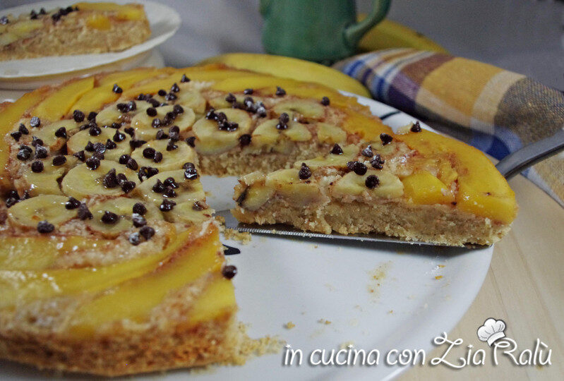 Torta rovesciata banana mango e cannella