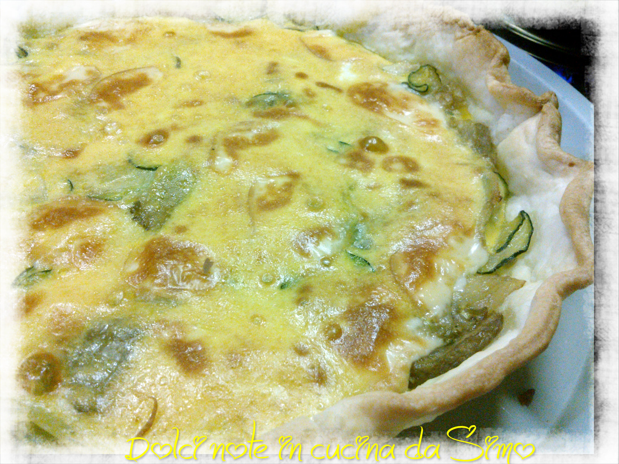 Torta rustica con verdure e scamorza