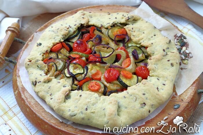 Torta salata rustica verdure e semi misti