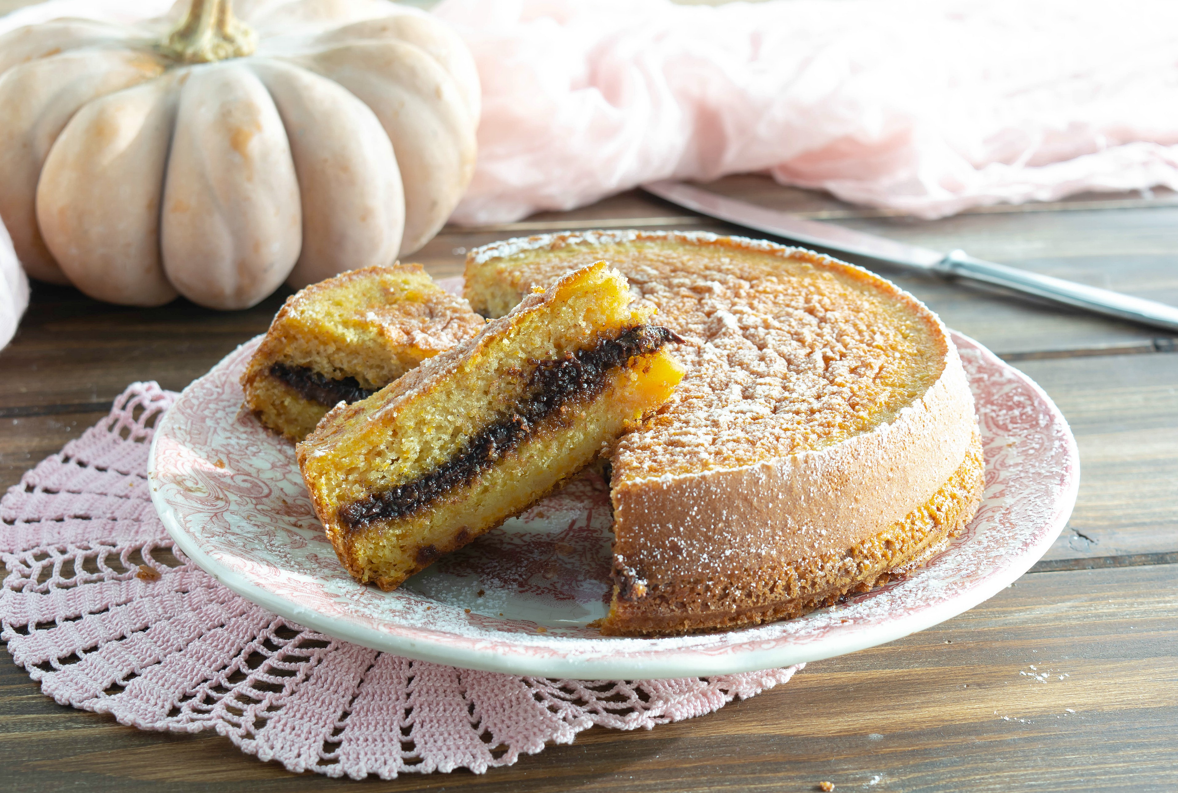 Torta versata alla zucca