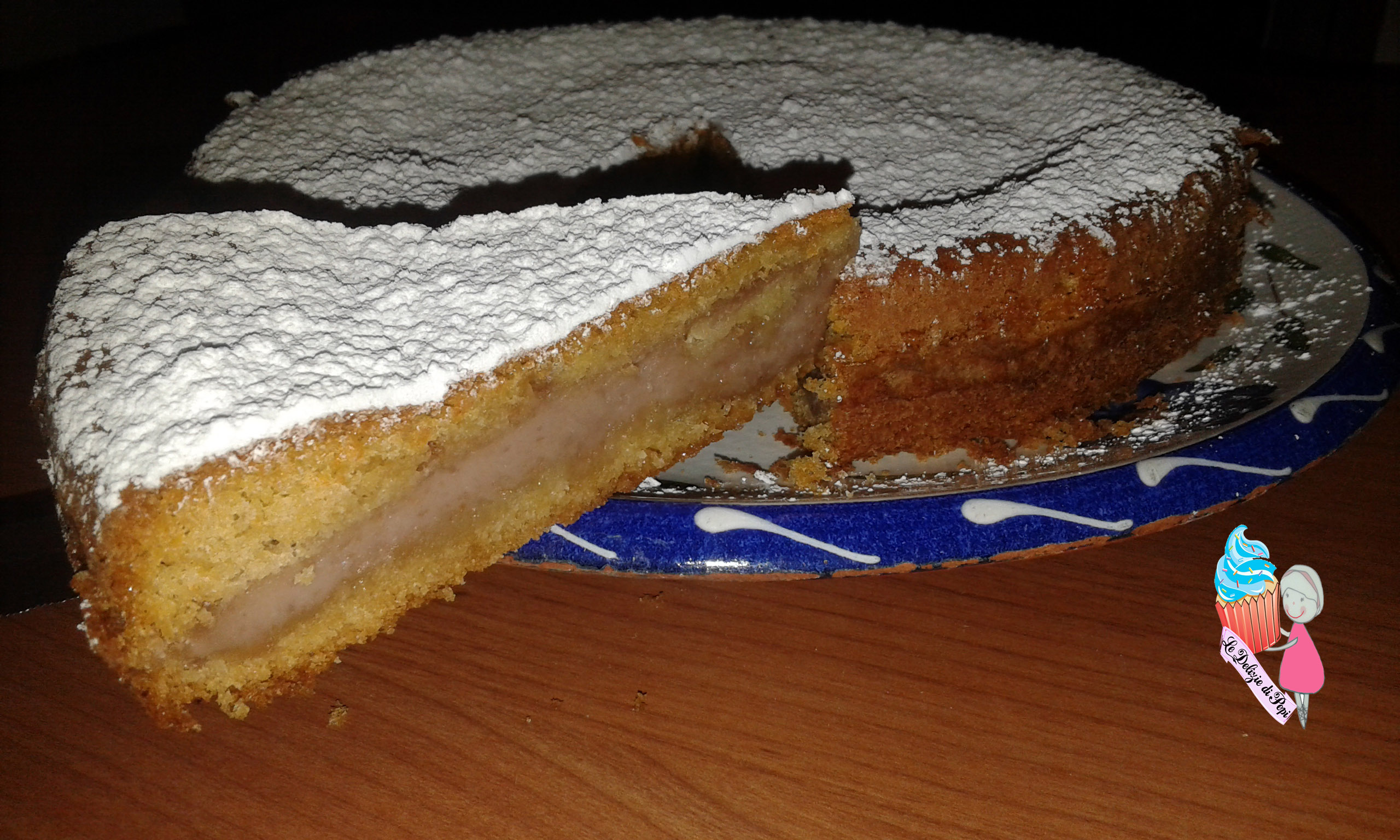 Torta versata con crema di castagne