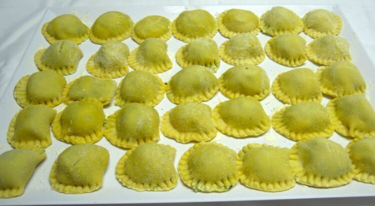Tortelli di ceci e pancetta affumicata