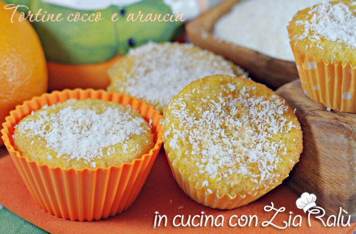 Tortine cocco e arancia – muffins