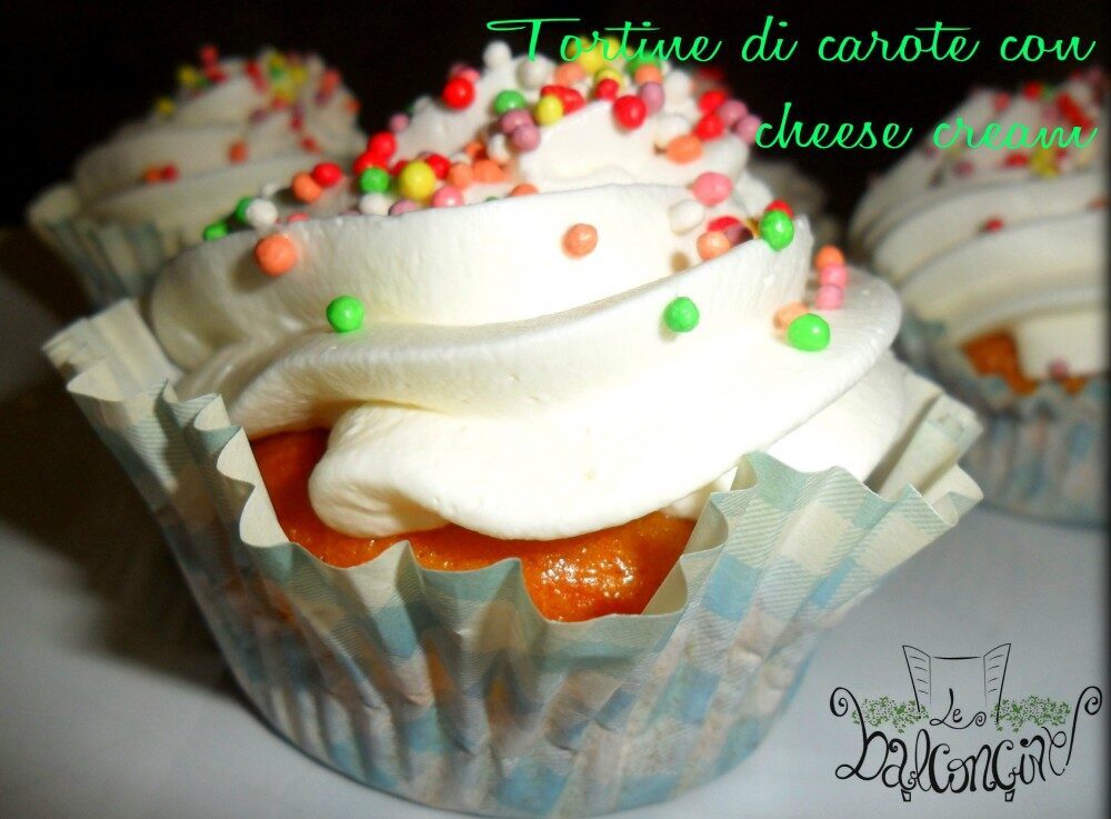 Tortine di carote con cheese cream
