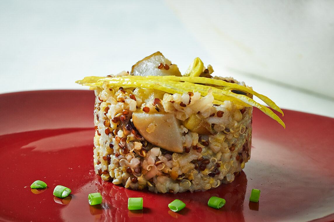 Tortino di cereali e topinambur