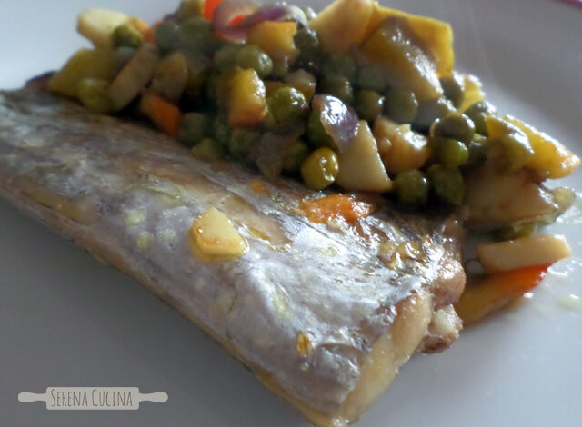 Trancio di spatola con verdure saltate