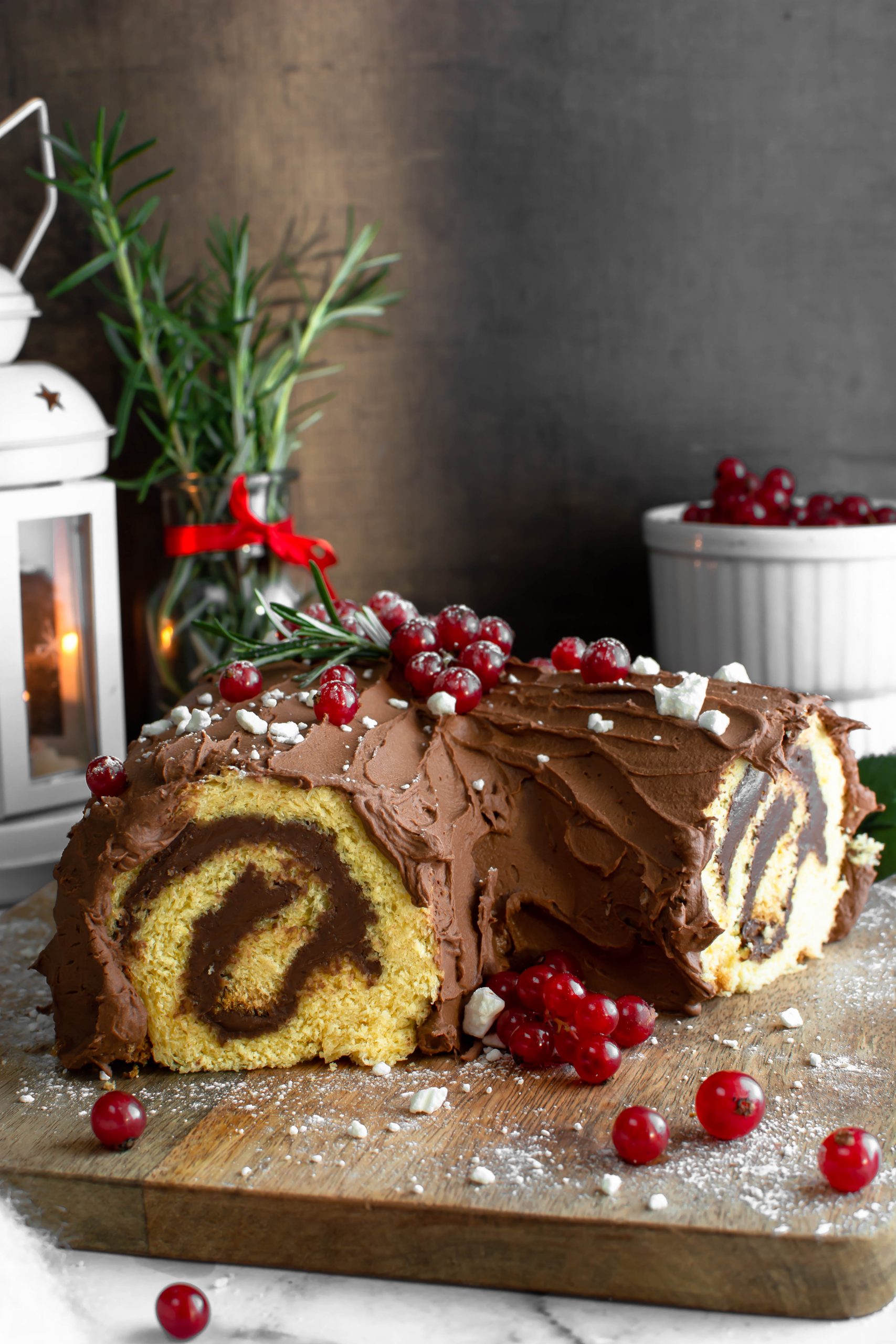 Tronchetto di natale con pandoro