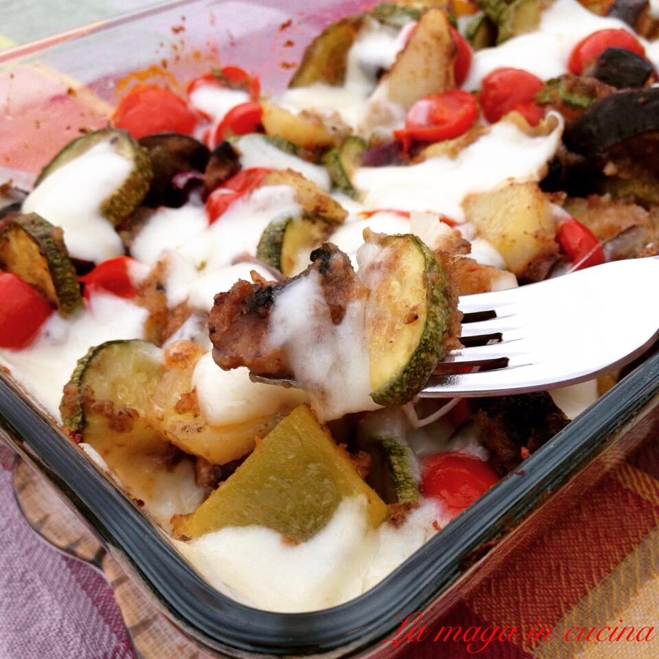 Verdure gratinate filanti