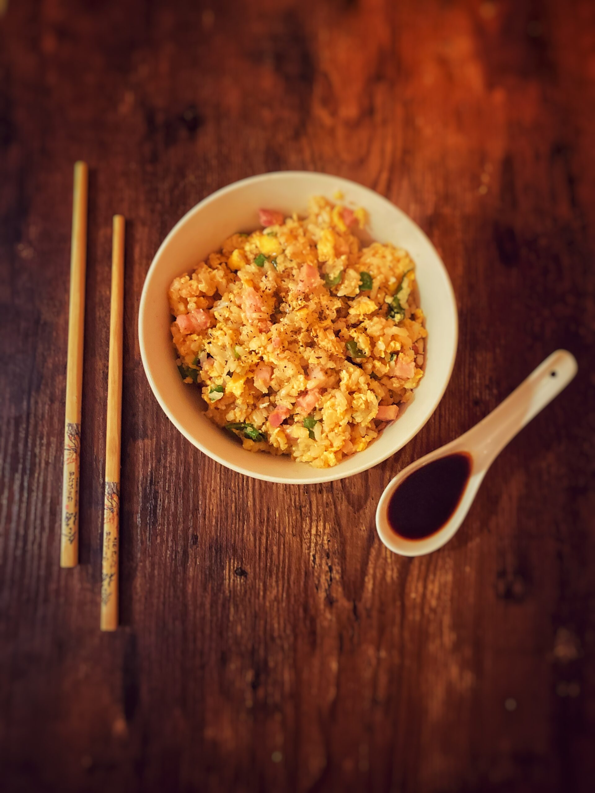 Yaki-Meshi (riso fritto alla giapponese, con pollo)