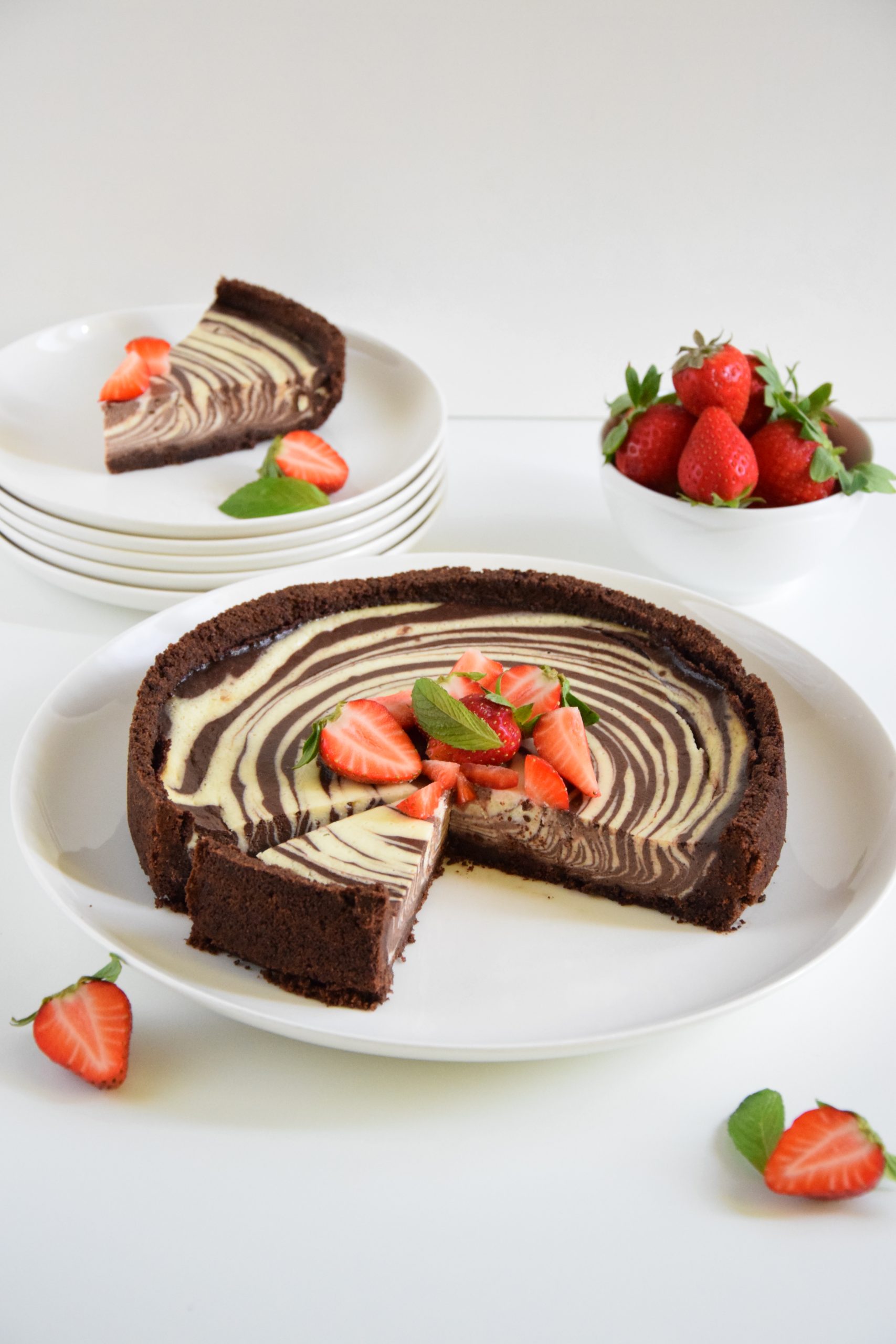 Zebra cheesecake