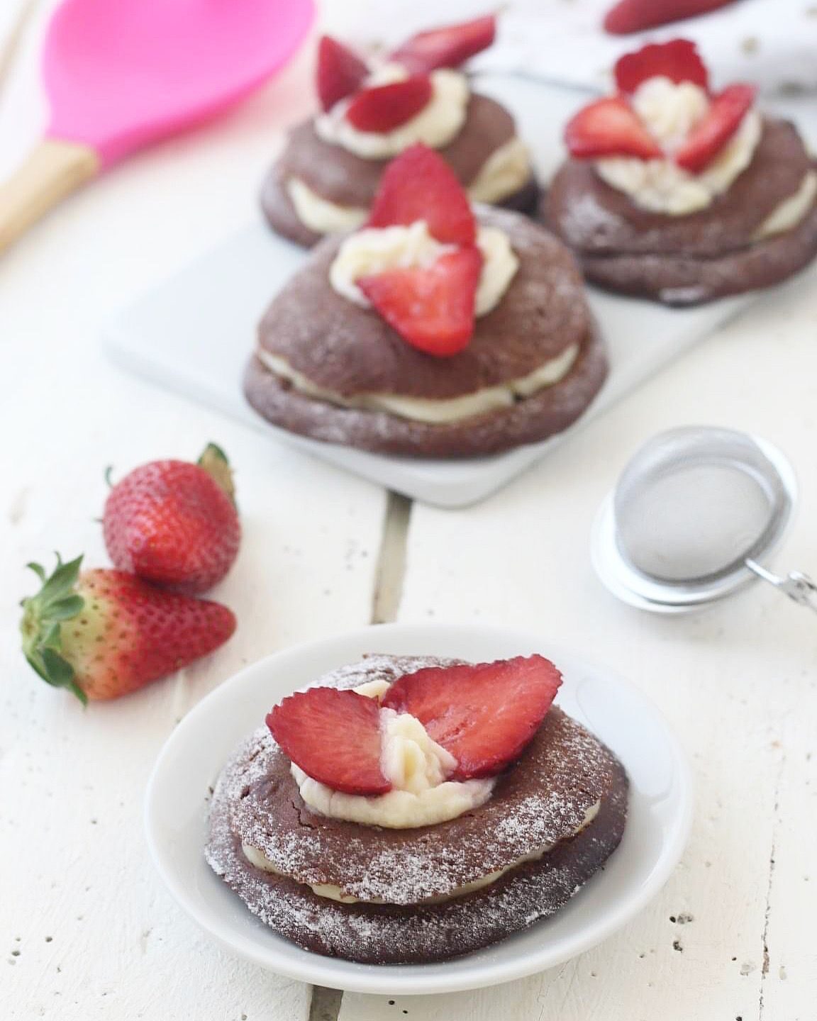 Zeppole al cacao al forno