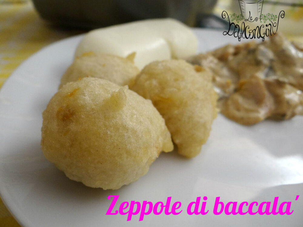 Zeppole con baccalà