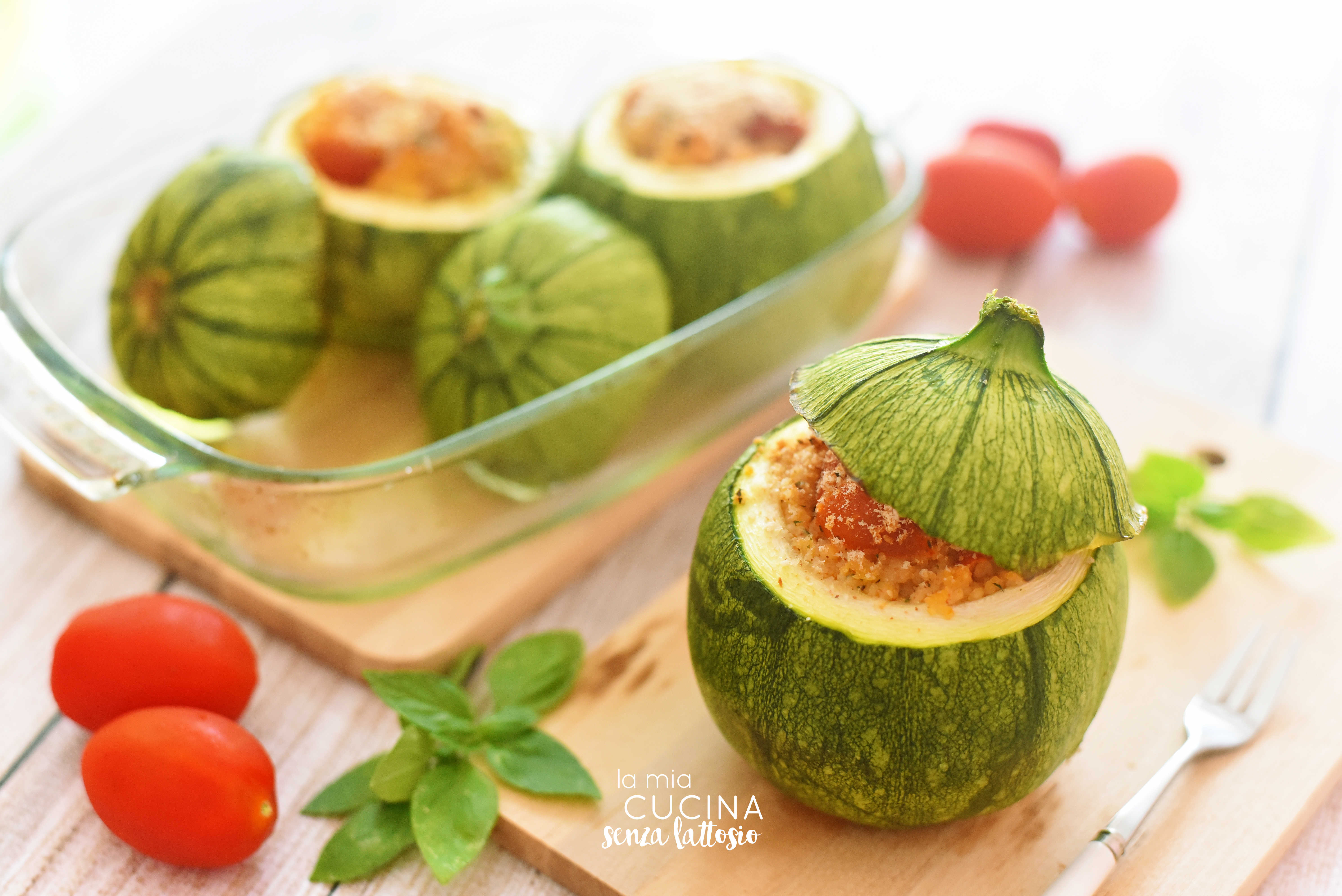 Zucchine ripiene di cous cous al forno