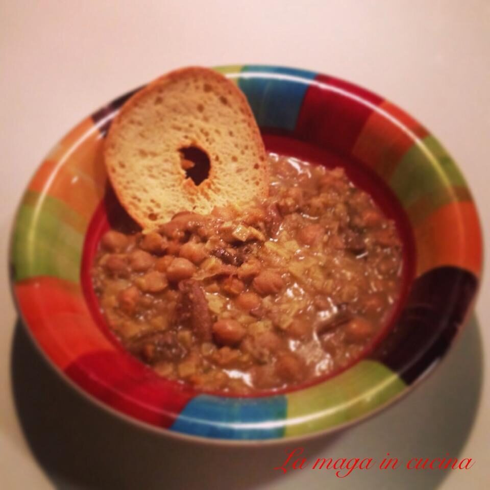 Zuppa di ceci e funghi porcini