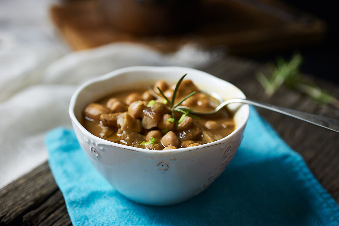 Zuppa di ceci e porcini