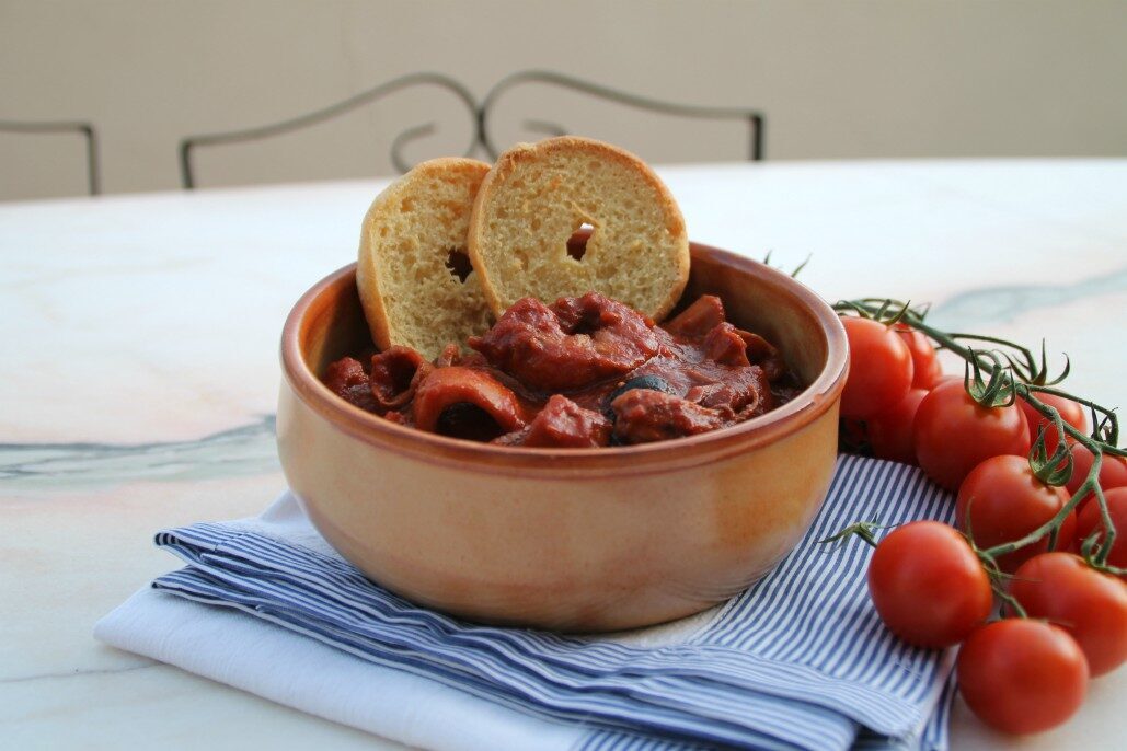 Zuppetta di calamari e gamberi