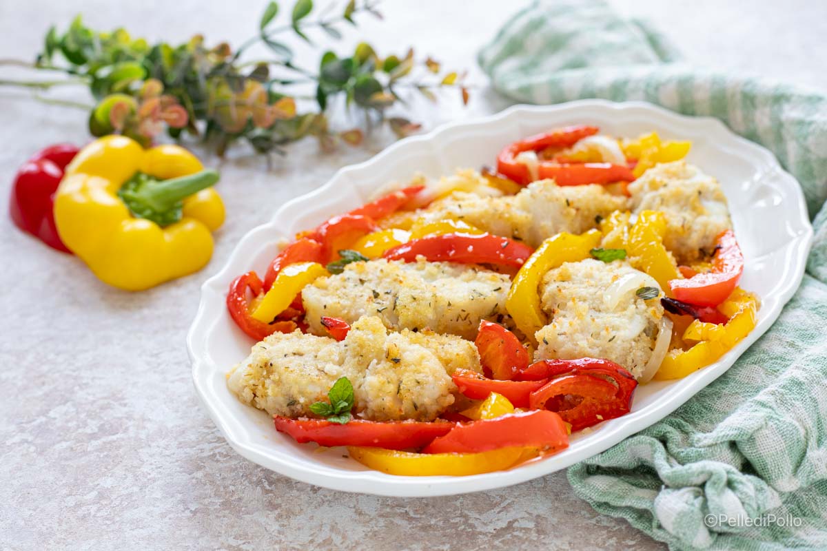 Coda di rospo con peperoni in friggitrice ad aria