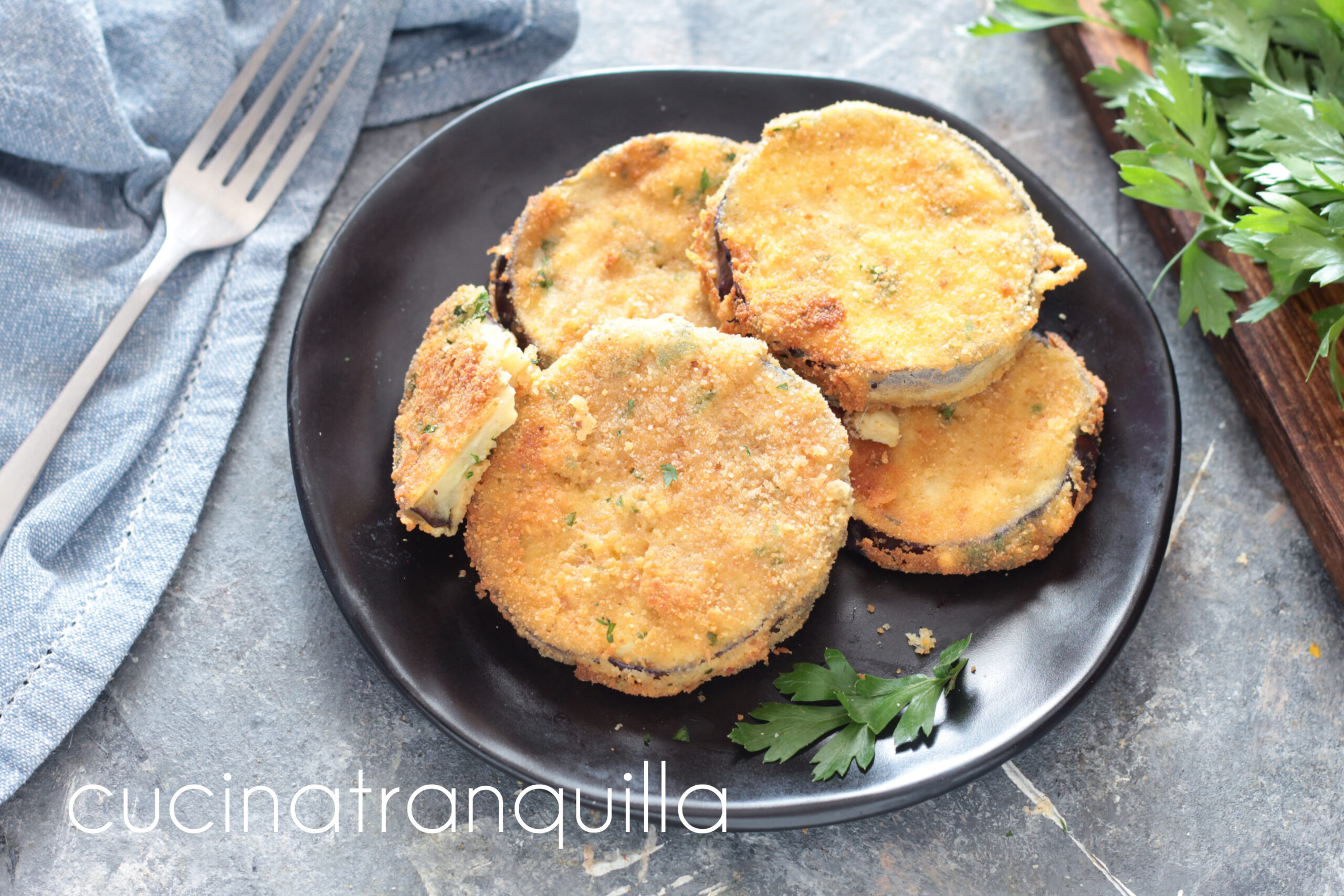 Cotolette di melanzane fritte