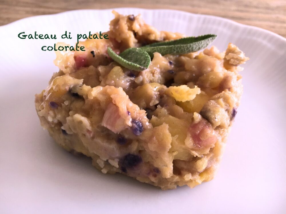 Gateau di patate colorate