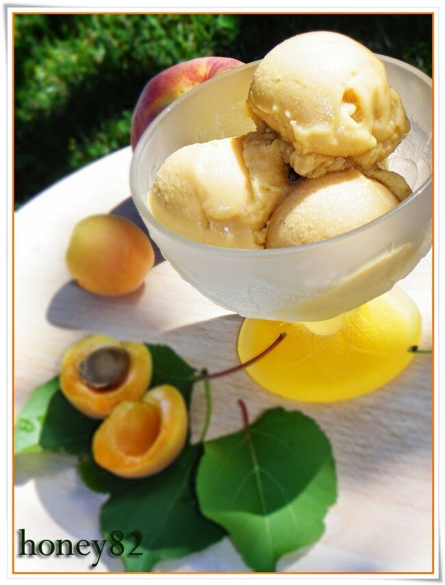 Gelato pesca e albicocca