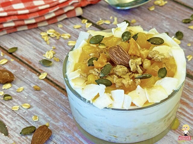 PORRIDGE OVERNIGHT con Yogurt Greco e MANGO
