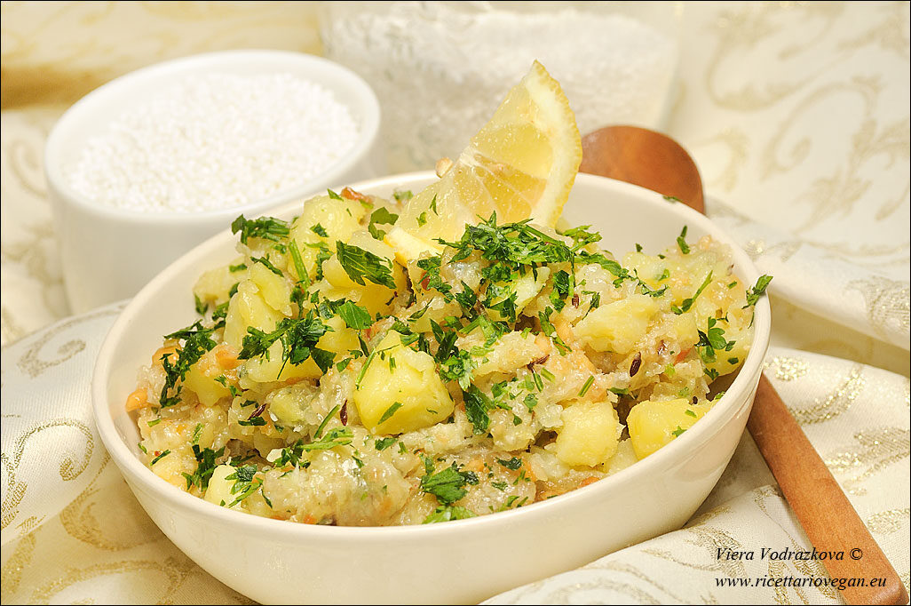 Sabudana khichdi con perle di tapioca gluten free
