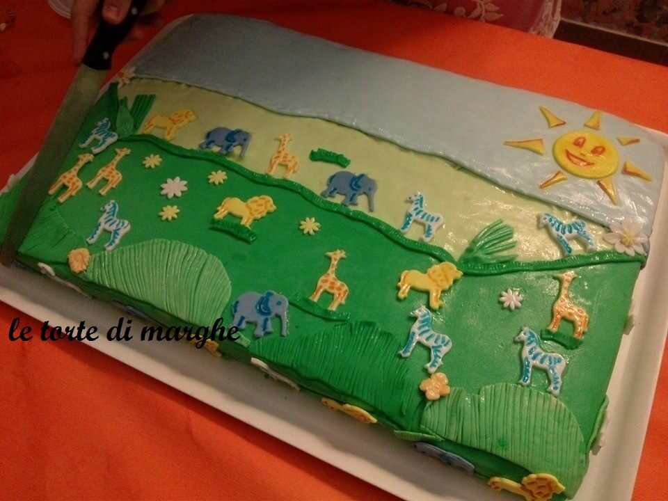 Torta battesimo con pasta di zucchero….