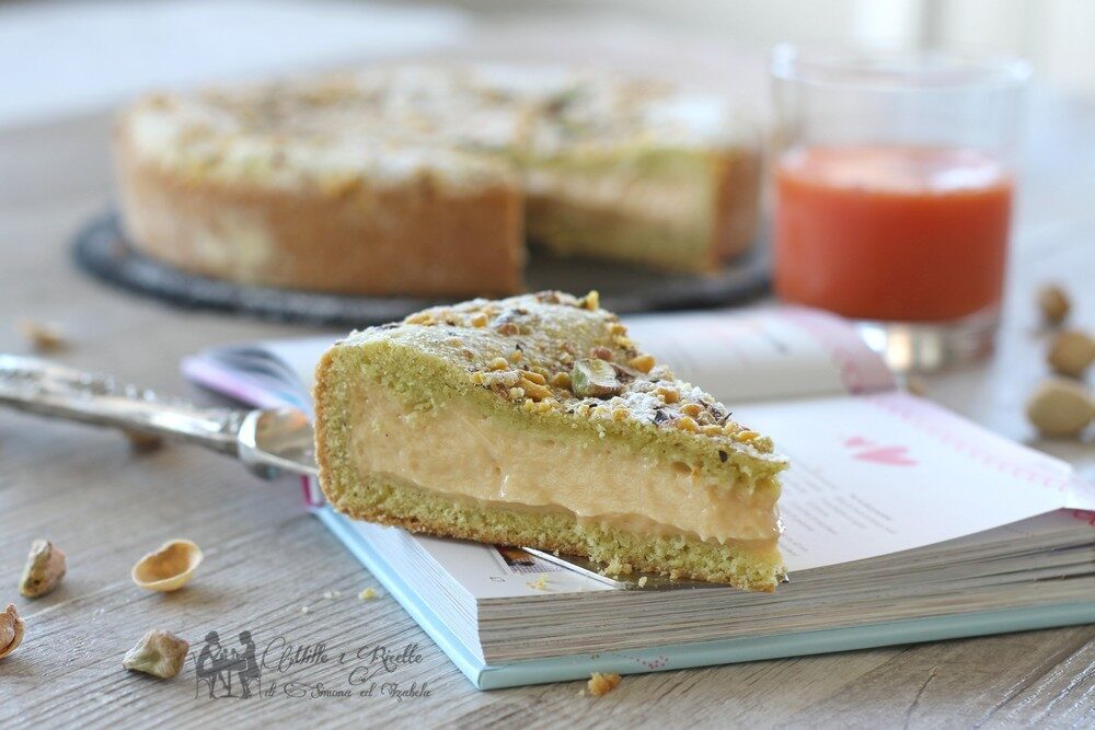 Torta della nonna pistacchio e arancia