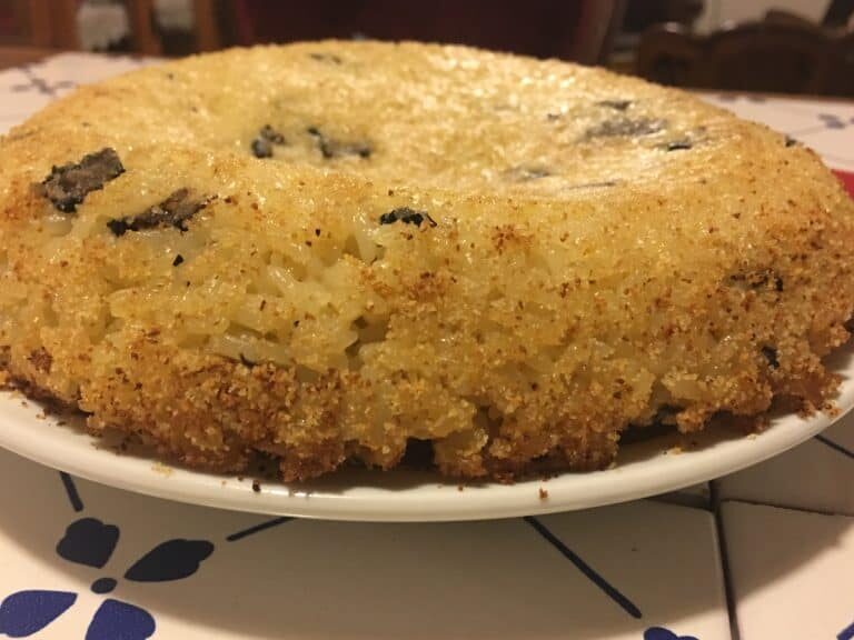 Zuccotto di riso con cuore di stracchino