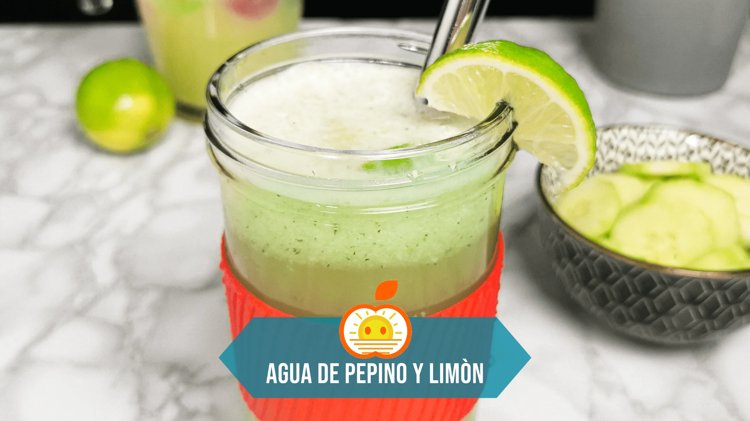 Agua de pepino y limón