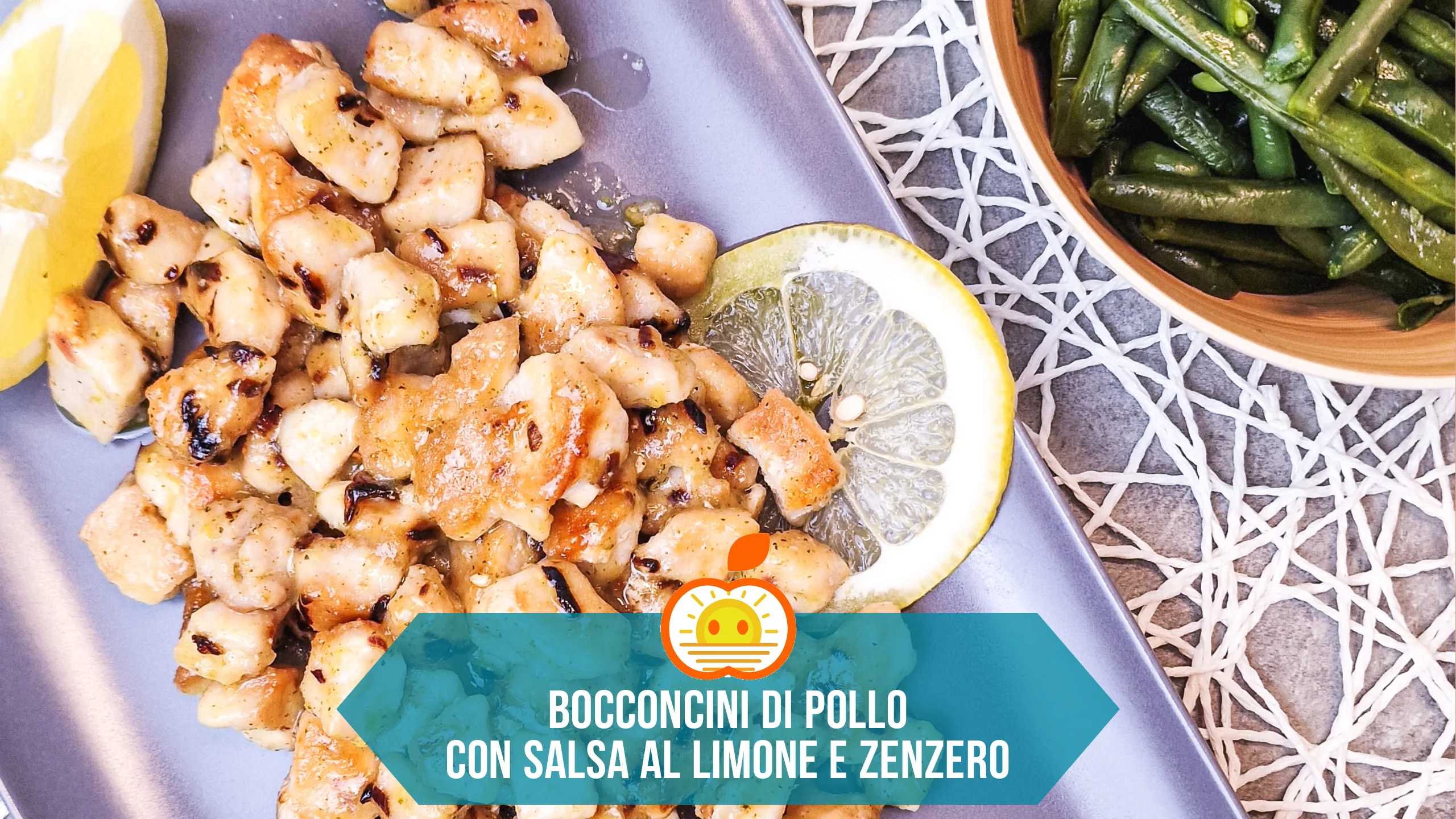Bocconcini di pollo con salsa al limone e zenzero