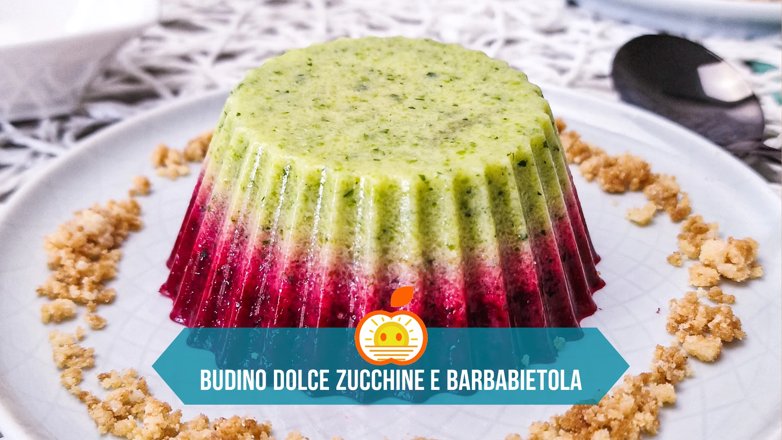 Budino dolce zucchine e barbabietola con latte di cocco