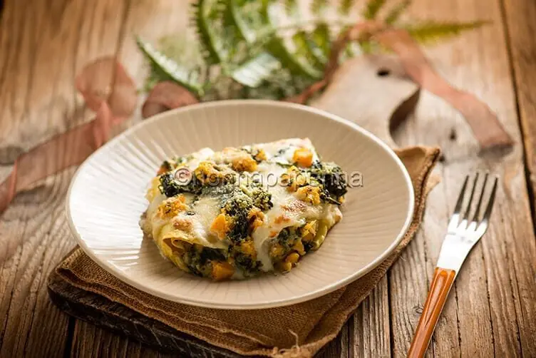 Cannelloni con spinaci e zucca, un primo da re