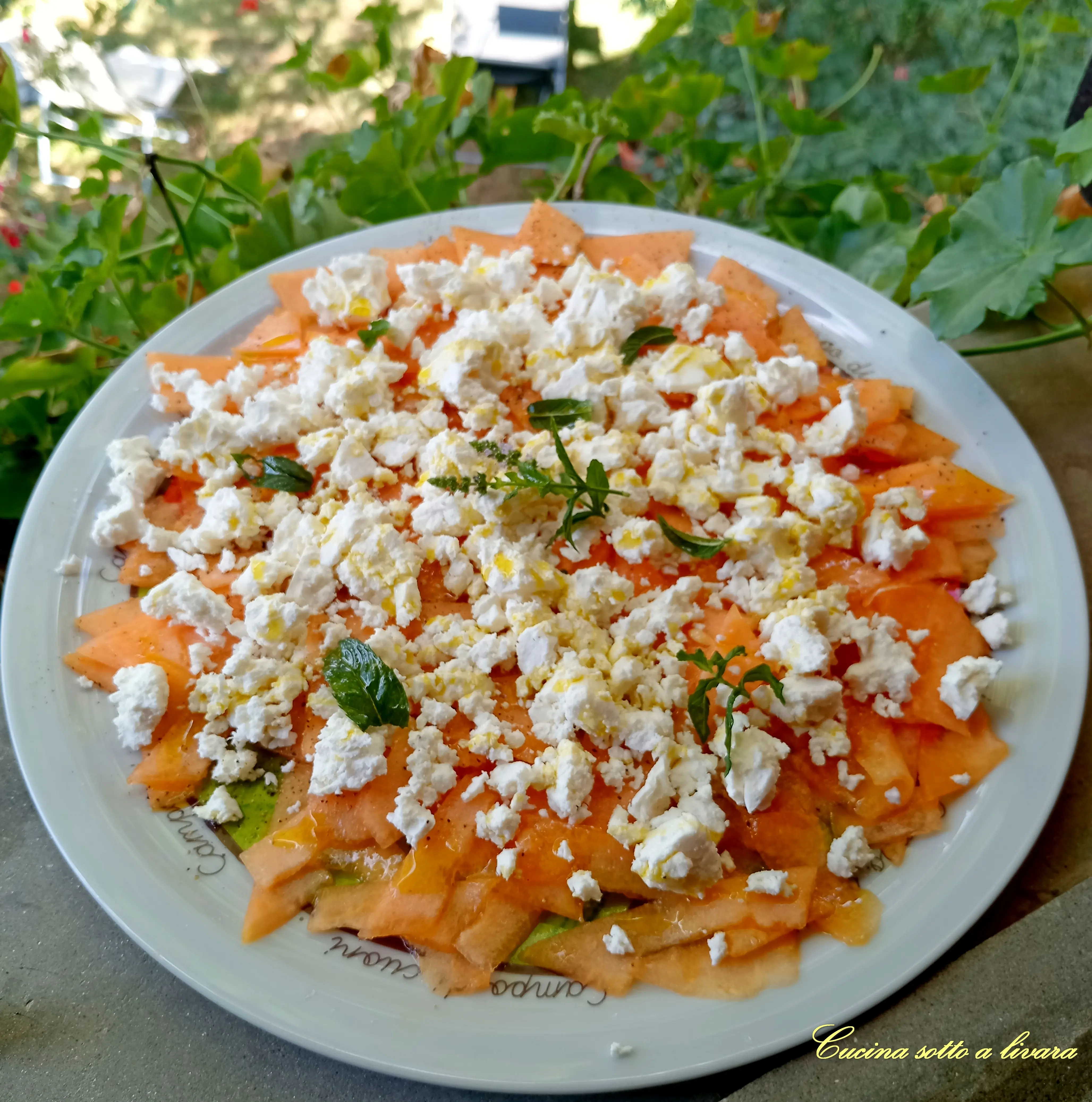 Carpaccio di melone e feta