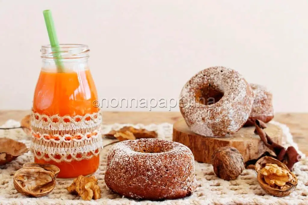 Ciambelle alle carote e noci :  Le Merende dei Bambini