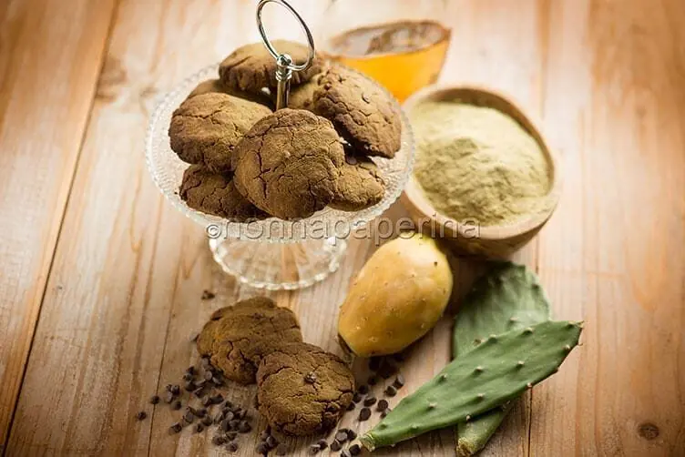 Cookies con farina di cladodi, dei biscotti davvero speciali