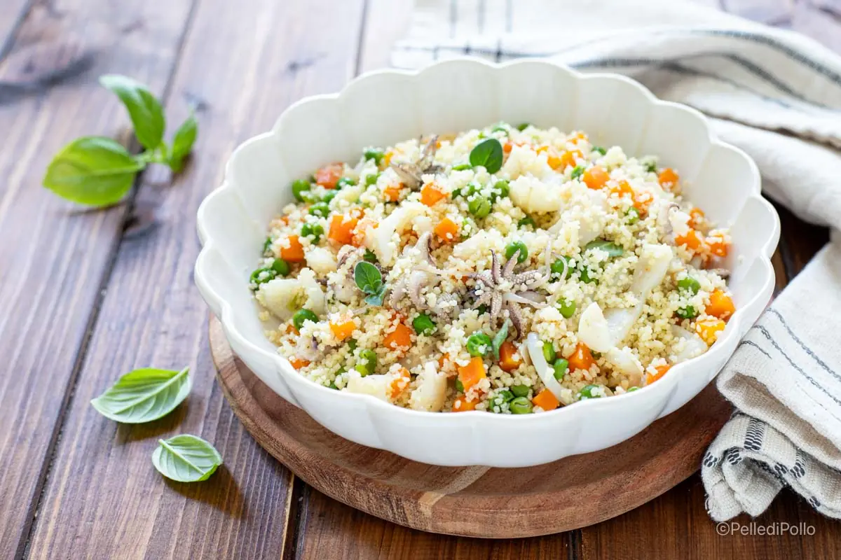 Cous cous con seppie e piselli