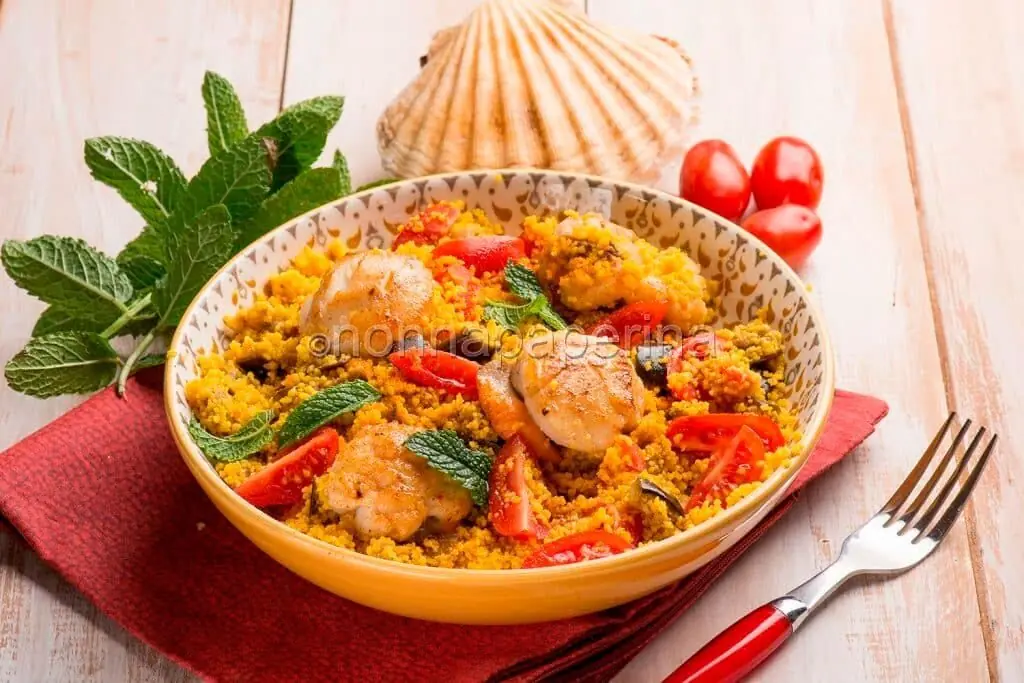 Couscous con capesante e melanzane: una delizia che conquisterà gli ospiti!