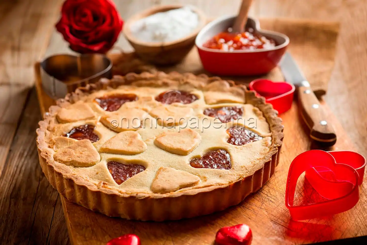 Crostata con marmellata di arance e fragole per tutti