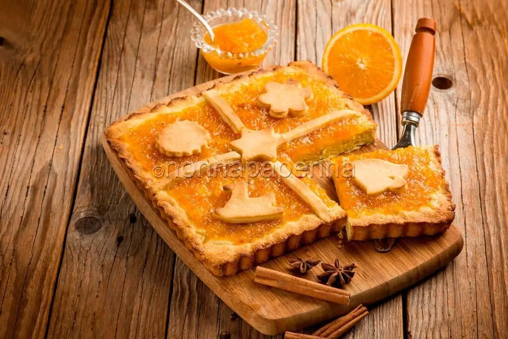 Crostata di quinoa e marmellata di arance