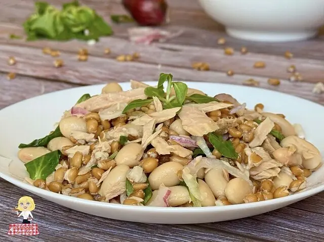 Farro con tonno e fagioli