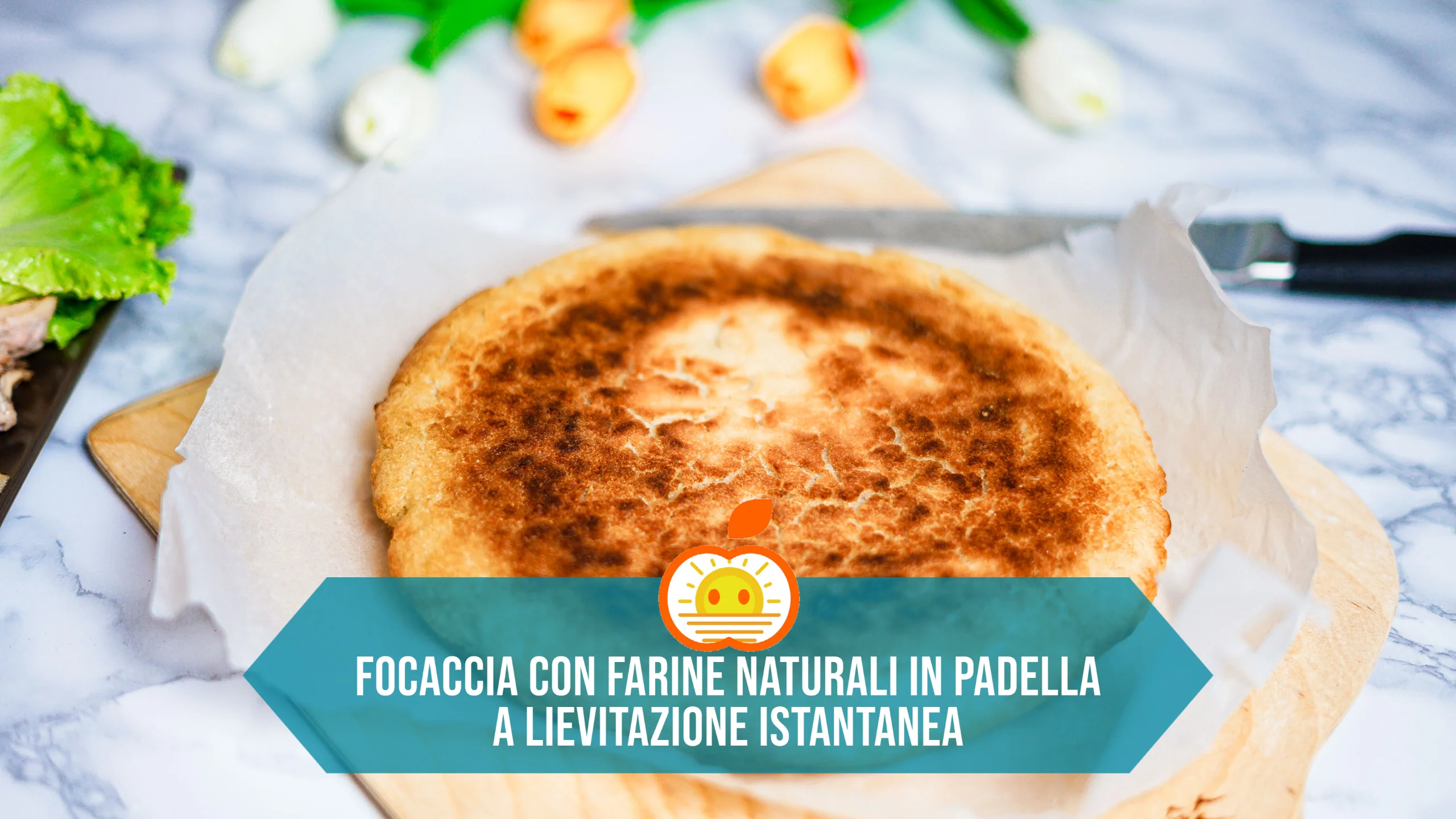 Focaccia con farine naturali in padella a lievitazione istantanea