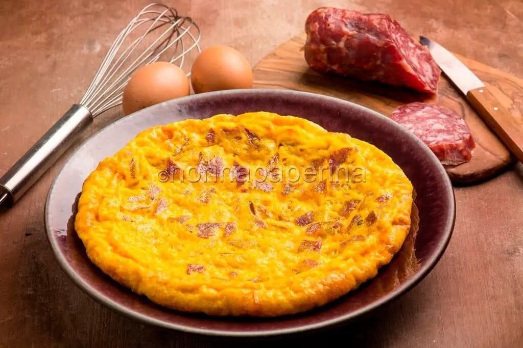 Frittata con salame