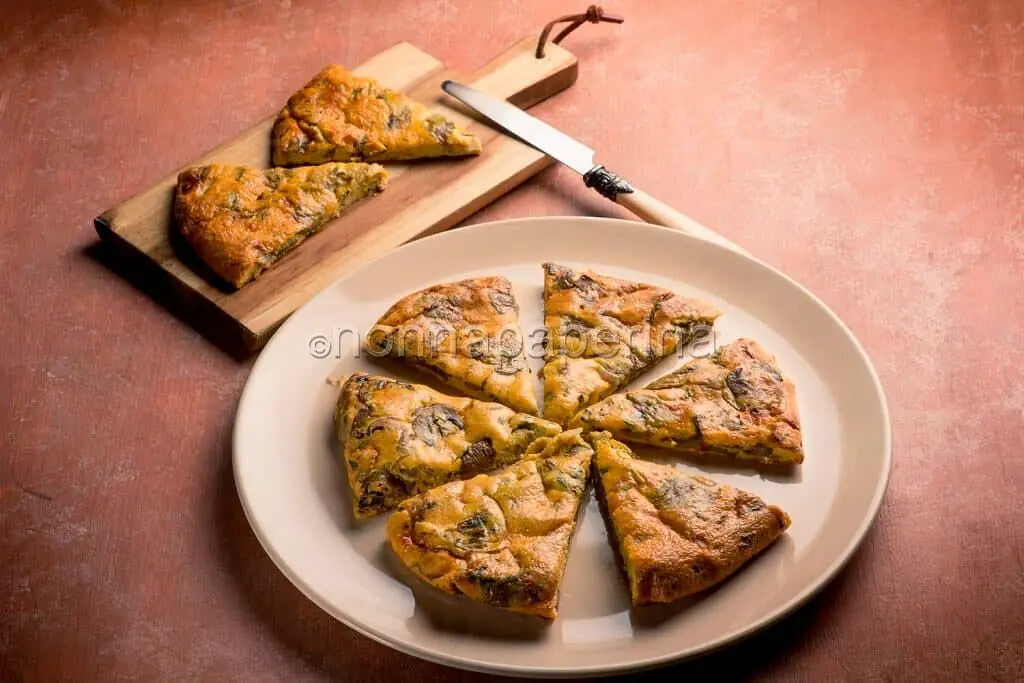 Frittata di funghi e parmigiano
