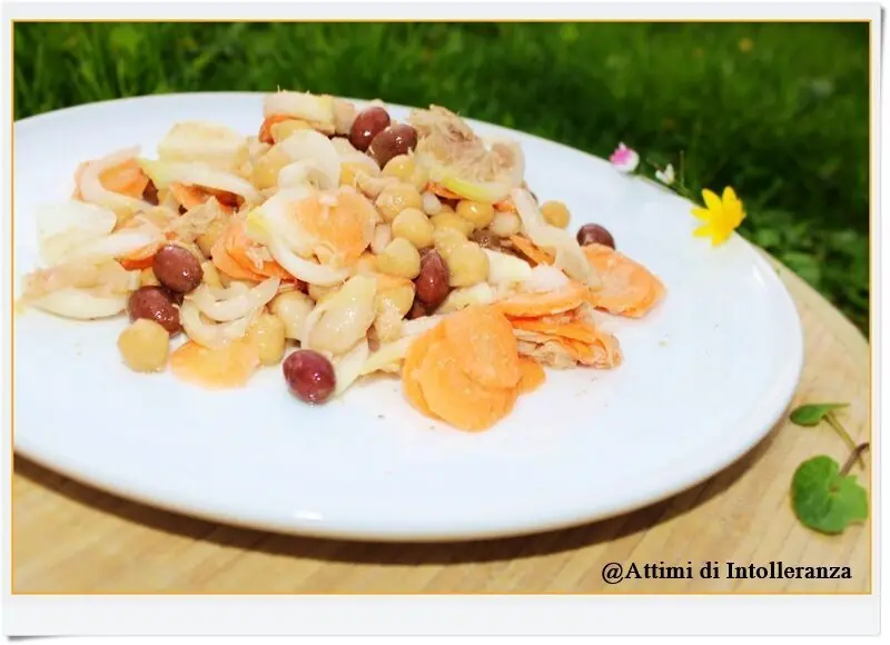 Insalata di legumi e carote